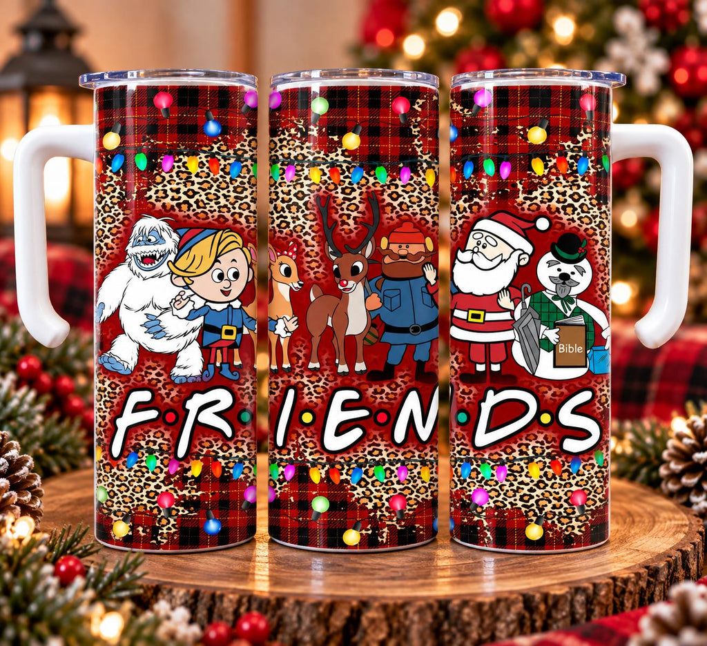 Retro Christmas Friends Tumbler – Cuttn Up Designs